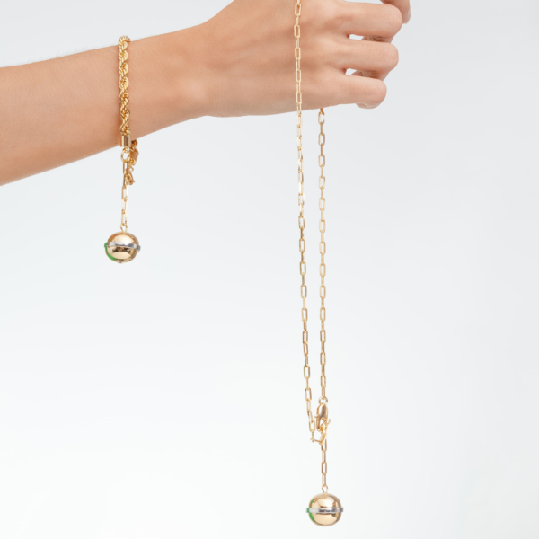 COLAR  DA VINCI COM CORRENTE CARTIER COM BOLA METAL - Image 2