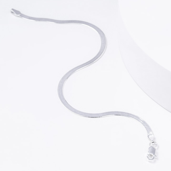 PULSEIRA LAMINADA FIO 3M/0,35 18 CM PRATA 925- HIPOALERGÊNICO