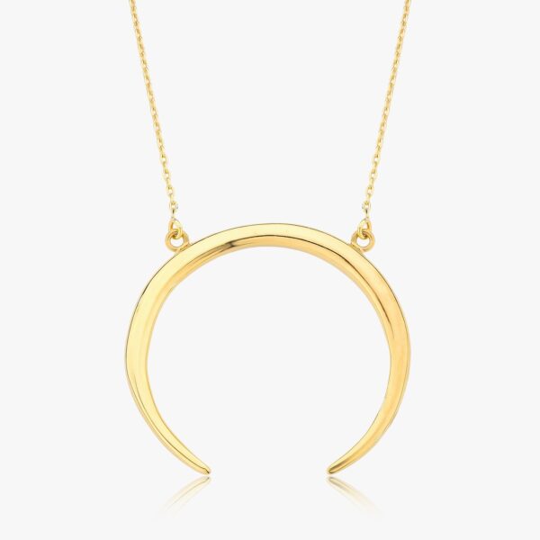 COLAR LUNA COM CHIFRE REDONDO DE METAL