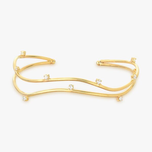 BRACELETE LAUREN FIO DUPLO COM ZIRCÔNIAS