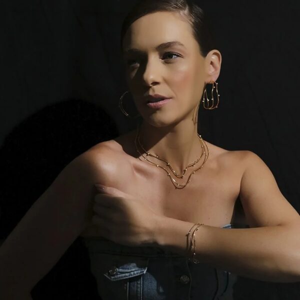 COLAR CHOCKER LAUREN FIO DUPLO COM ZIRCÔNIAS - Image 4