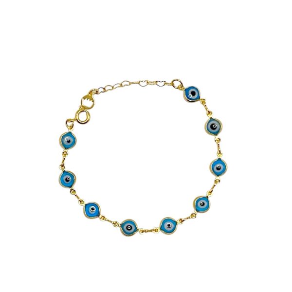 PULSEIRA OLHO GREGO DE VIDRO 9MM